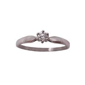 Solitaire diamant en or blanc 18 carats 1,21g