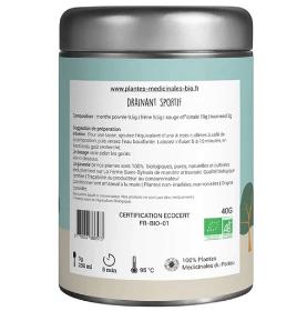 Tisane Drainant sportif Bio:menthe poivrée,frêne,sauge officinale