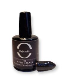 Vernis Semi Permanent 51- Noir Galaxy ( Paillettes)