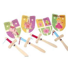 Assortiment Set Princesse en bois: épée + bouclier 3/5ans