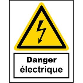 Panneau danger electrique A3