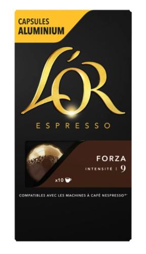 L'OR ESPRESSO 10 CAPSULES FORZA N°9 52 GRAMMES 