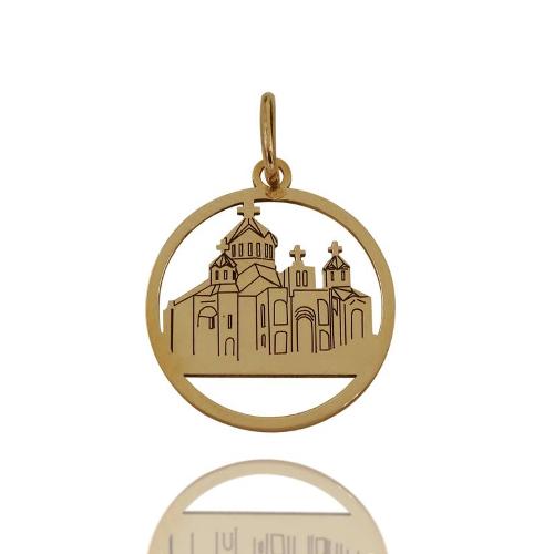 Médaille St Etchmiadjin en or 18 carats 750 millièmes 1.74 gramme