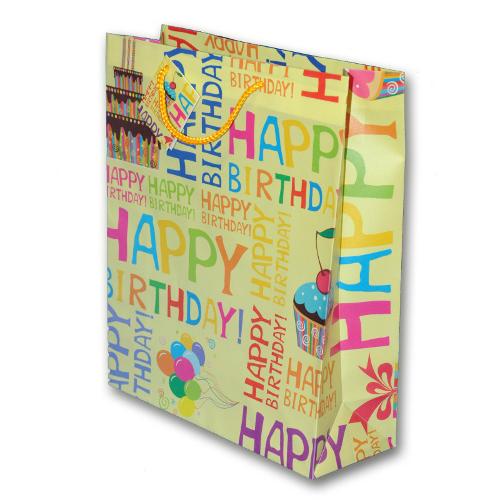 Sac Pvc Happy Birthday 32x26x10cm