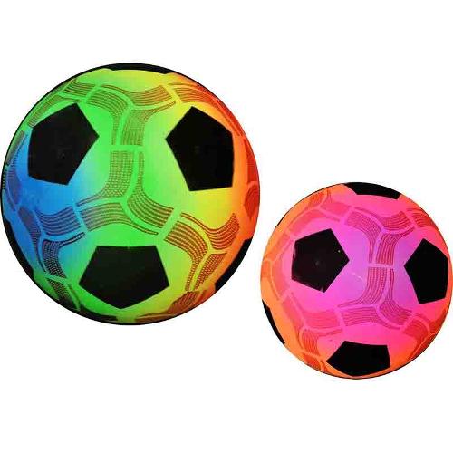 BALLON FLUO ARC-EN-CIEL/FILET 23CM 80GR