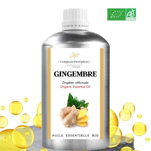 500 mL | Huile essentielle de Gingembre de Madagascar BIO