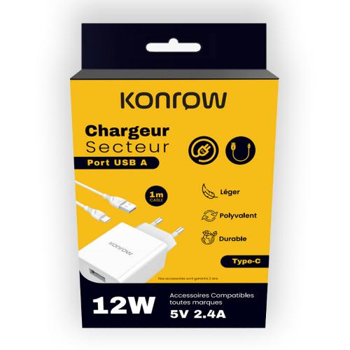 Konrow KK12AATC - Chargeur Secteur Complet