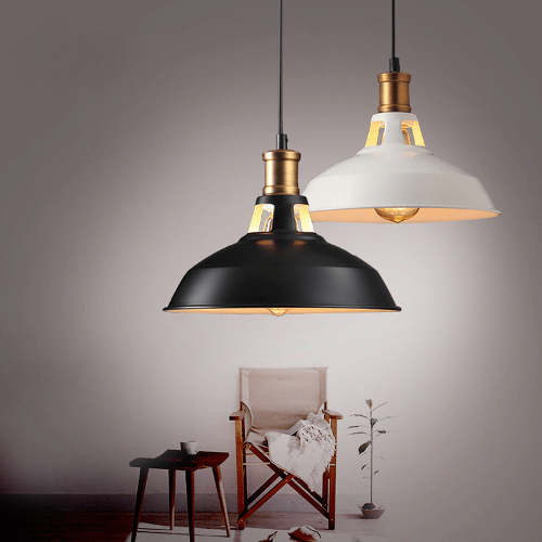 Suspension au design vintage et industriel