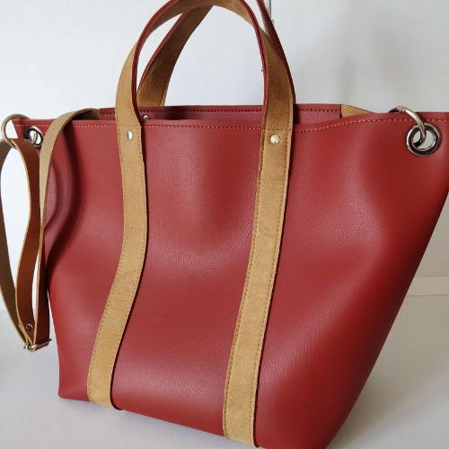 Sac cabas chic rouge