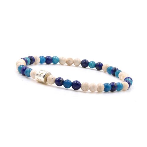 BRACELET HOMME MULTI BLEU 4MM