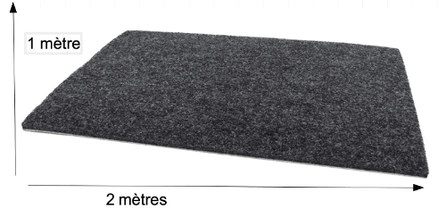 La dalle moquette de protection 1m x 2m