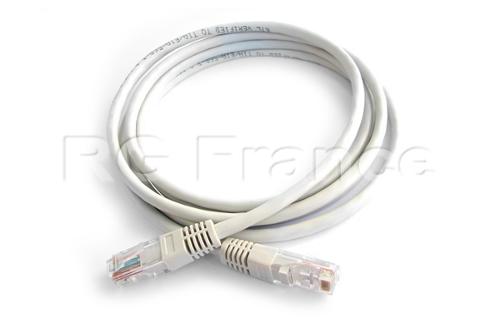 Cordon RJ45 de brassage F/UTP Cat.6 PVC 0.5m Gris