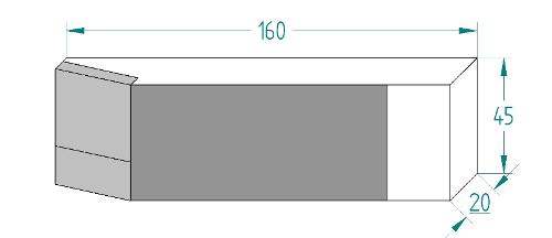 Pointe À Souder Carbure + Rechargement 160*45*20 Type Pas