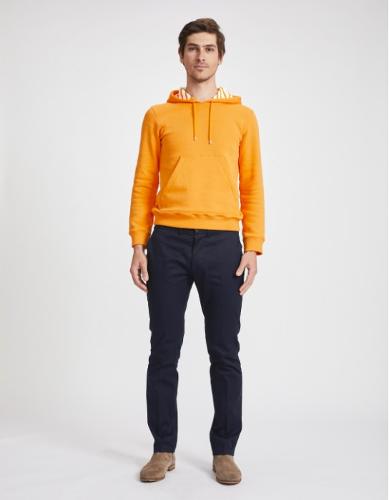 HOODY HOMME - ORANGE - COTON BIO