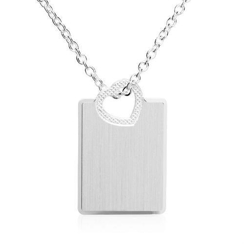 Pendentif coeur argent personnalisé - 2267