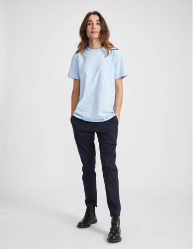 T-SHIRT COL ROND FEMME - BLEU CIEL