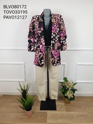 BLAZER IMPRIME FLEURS