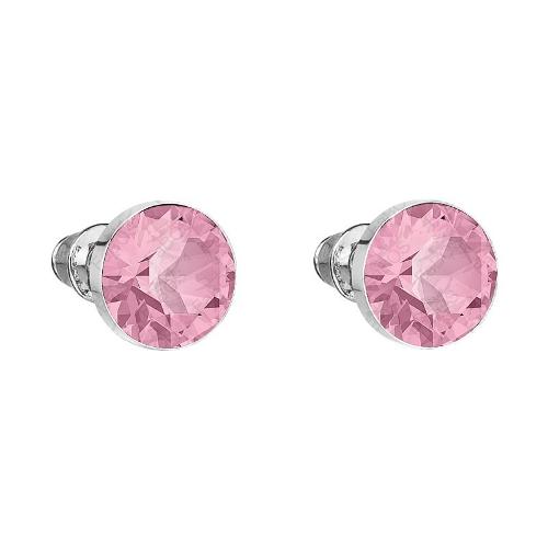 Boucles Puce rose clair - Cristaux SWAROVSKI