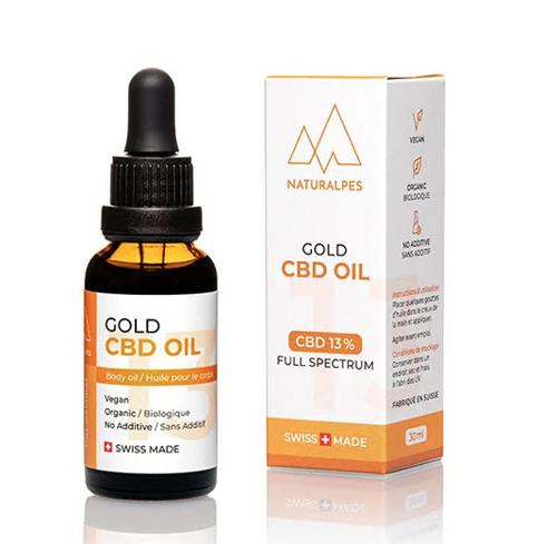 Huiles CBD - 13% Gold full spectrum - Naturalpes