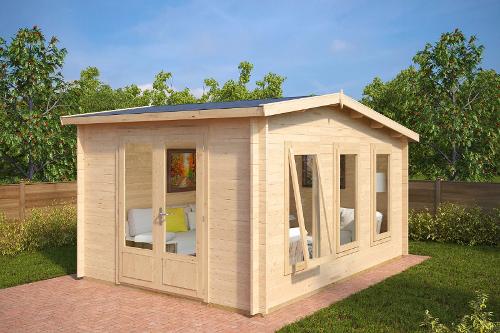 STUDIO DE JARDIN EN BOIS 12M2 “EVA X” / 44MM / 12M2