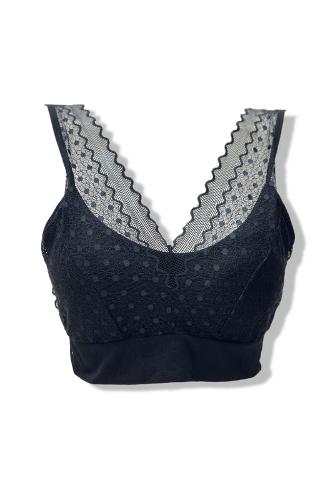 Brassière Grande Taille dentelle à pois