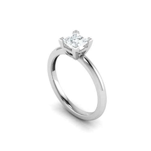  Bague Solitaire Élégante Taille Princesse