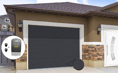 Porte de garage Sectionnelle 2400mm x 2000mm- Gris Anthracite RAL 7016 - Kit