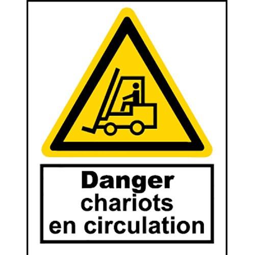 Panneau danger chariots en circulation A3