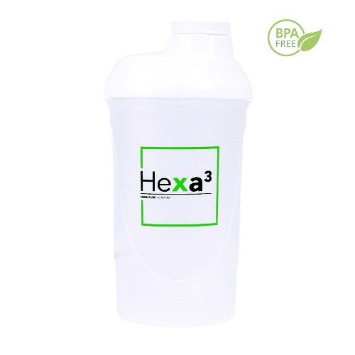 Shaker Blanc 600ml Hexacube Hexa3 Sport