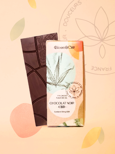 Barre Chocolat noir Fleur de sel CBD