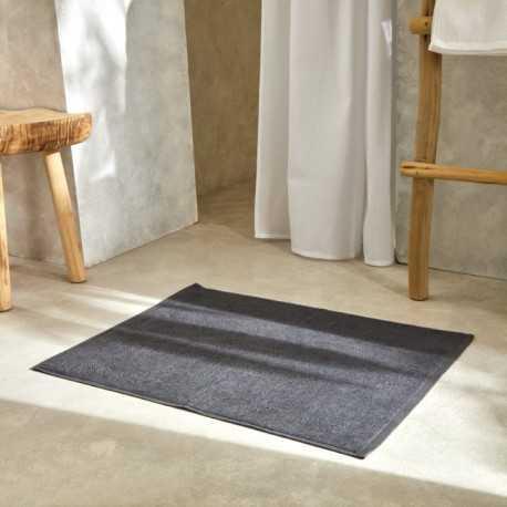 Tapis de bain gris lavable confort