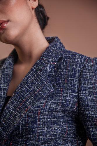 Double-breasted Tweed Blazer