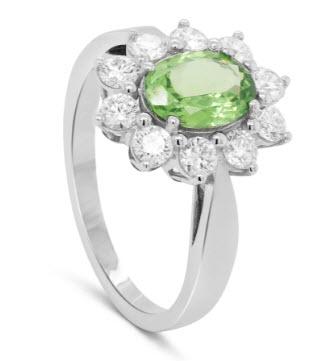 Bague Tsavorite 1,15 ct /10 bts - 0,80 ct F2316