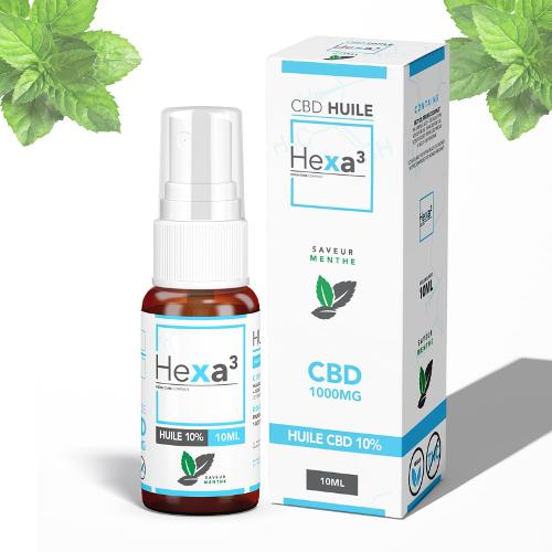 Huile CBD 10% base MCT en spray 10ml Hexa3