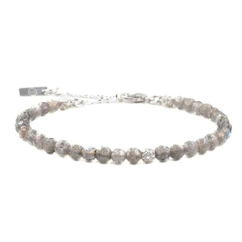 BRACELET FEMME PPJ LABRADORITE FACETTÉE 4 MM