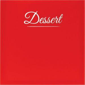 Carte des dessert classique rouge