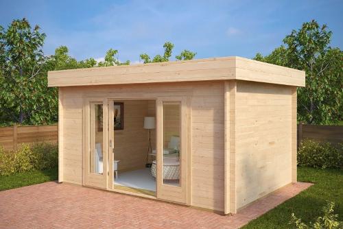 CHALET DE JARDIN TOIT PLAT “JACOB E” 12M² 44MM