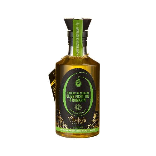 Huile d’olive culinaire olive picholine & romarin Oleisys®