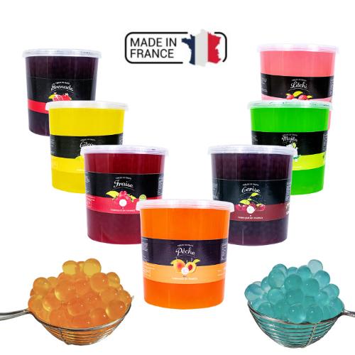 Perles de fruit, boba pour bubble tea seau 3,2kgs