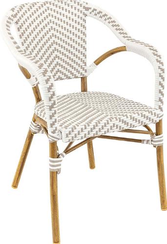 Fauteuil Madeleine gris/blanc