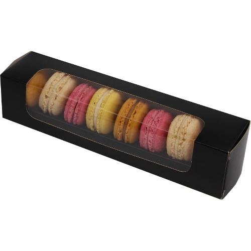 Boite noire pour 8 macarons en carton