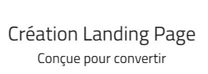 Création Landing Page