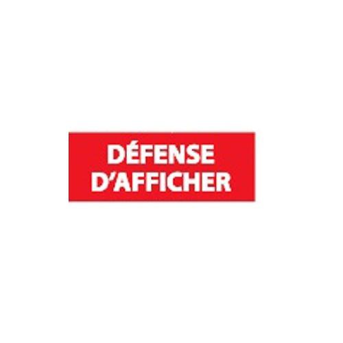 Panneau defense d'afficher 200 x 80 mm