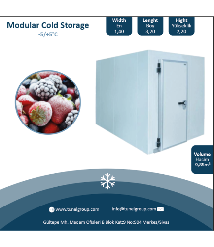 Tunel Group - Chambre de congélation modulaire (-18/-22°C) 9,85m³