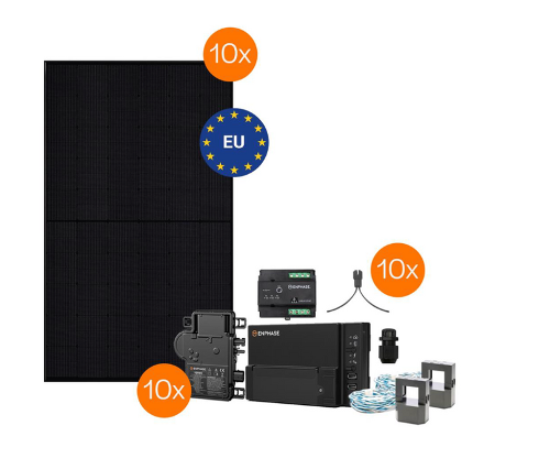 Kit solaire Meyer Burger & Enphase pour 3 phases : 10x module 390Wc