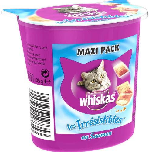 Friandises Les Irrésistibles au Saumon pour Chat – 105g – WHISKAS 5998749127353