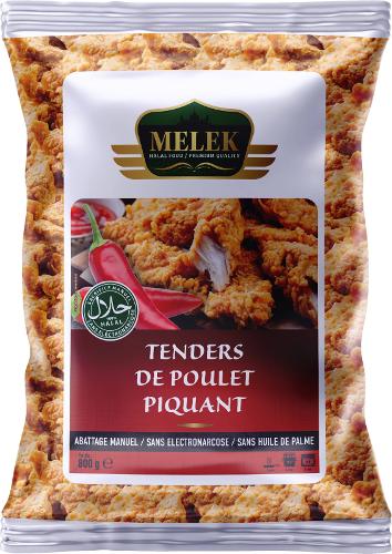 E245 : Melek Chicken tenders piquant 800gr (10pc par colis)