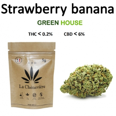 Strawberry Banana – Fleur de CBD – LA CHÈNEVIÈRE CBD vendu en 5 gr