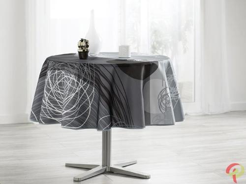 Nappe ronde anti tâche – Spirales & lignes