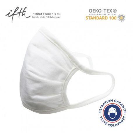 Masque Tissu Adulte AFNOR Lavable 100 Fois